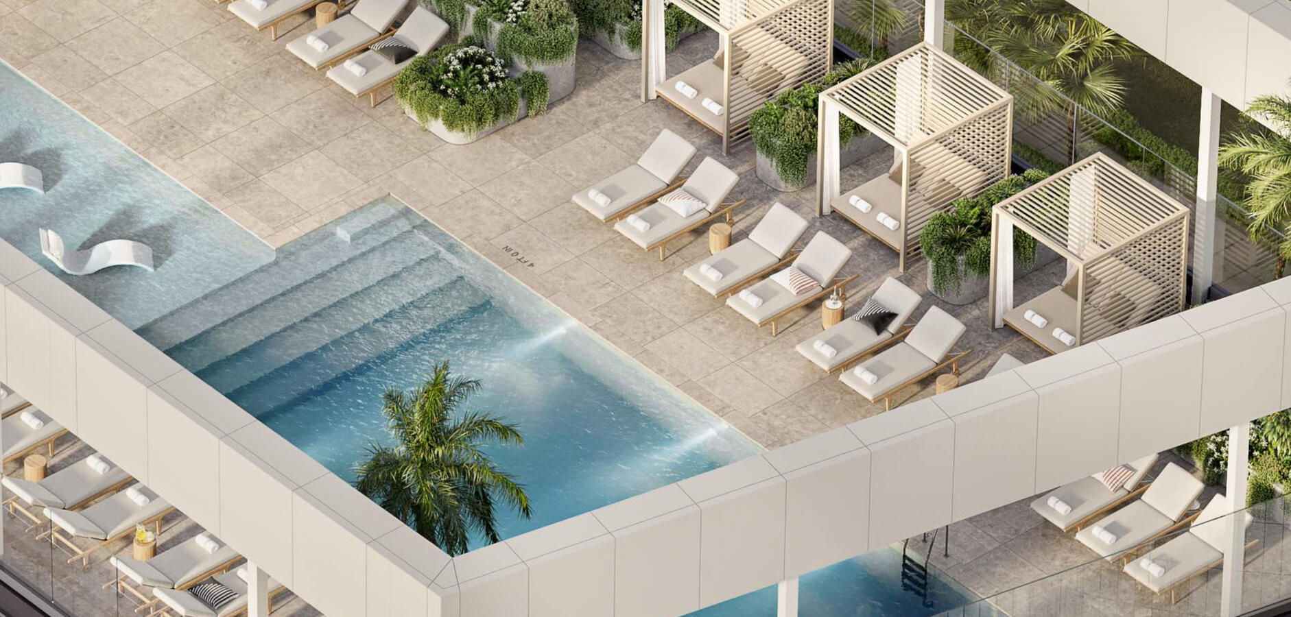 Piscina desde arriba