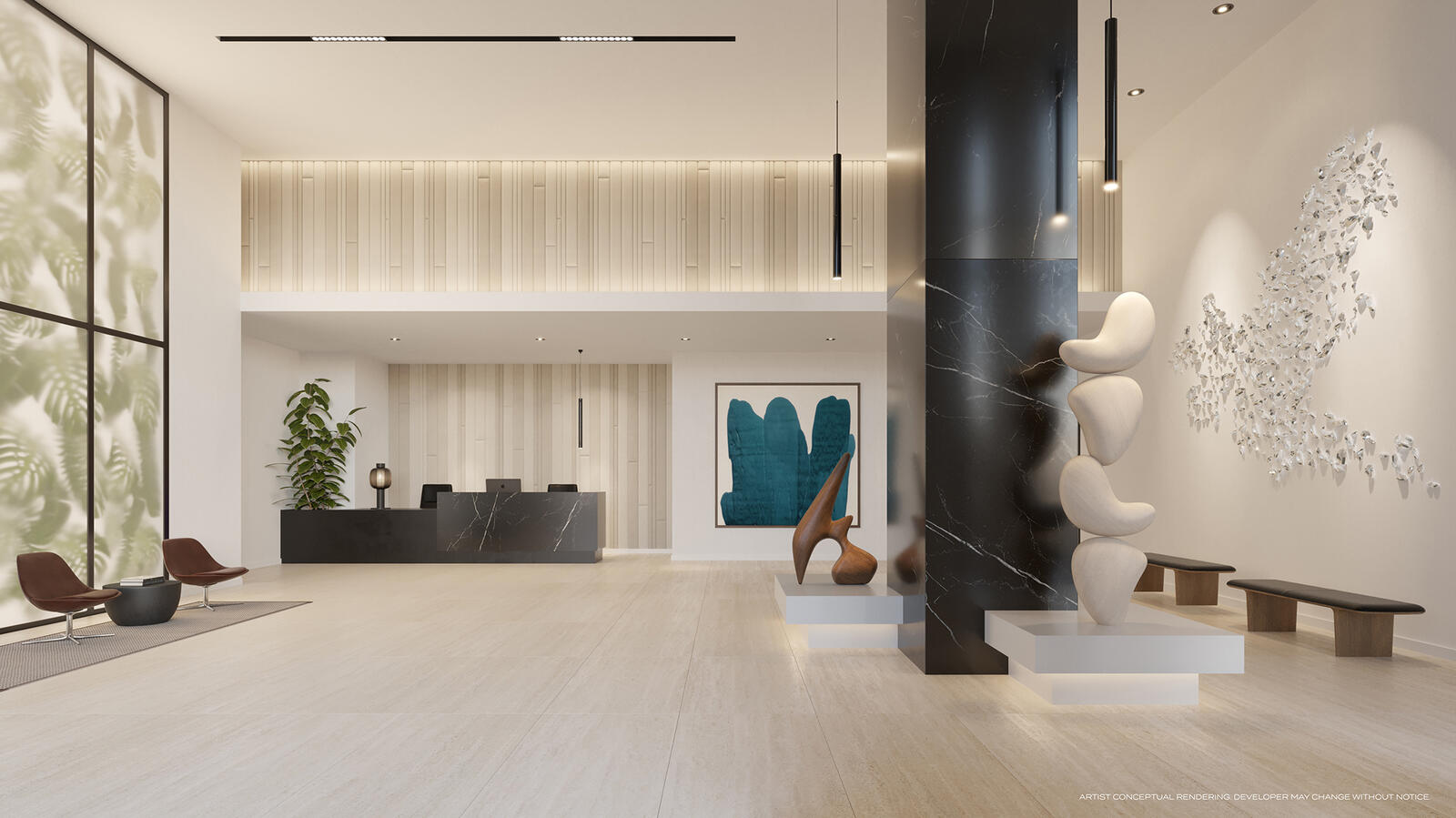 Vestíbulo del área de oficinas