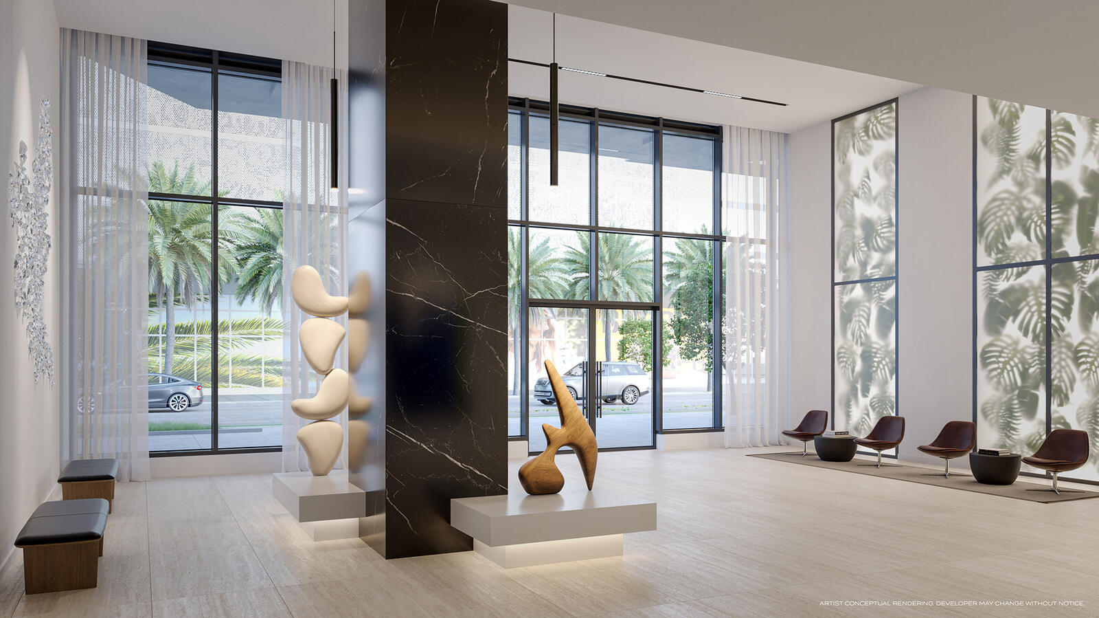 Vestíbulo del área de oficinas